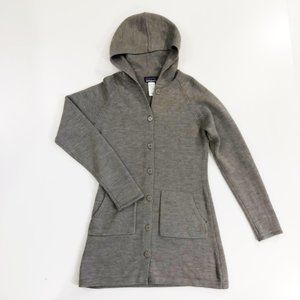 Patagonia Merino Wool Hooded Sweater Coat Cardigan Medium